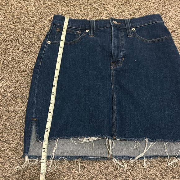 Madewell Stretch Denim Straight Mini Skirt: Step-Hem Edition - Picture 6 of 14